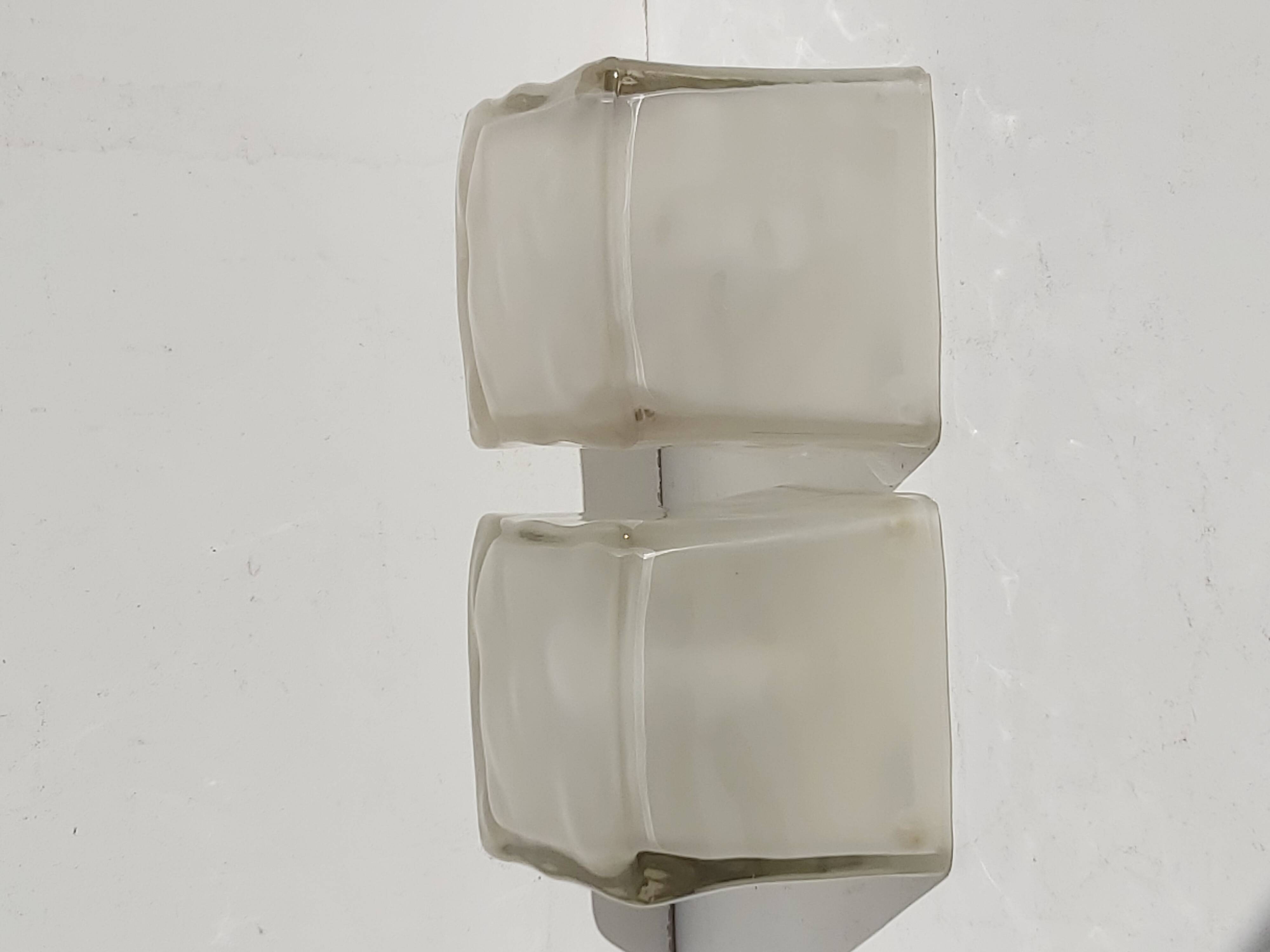 2 Ikea glass ice lamps, 80s