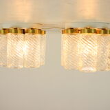Pair of Midcentury Ceiling Lamps,Napako, 1970s