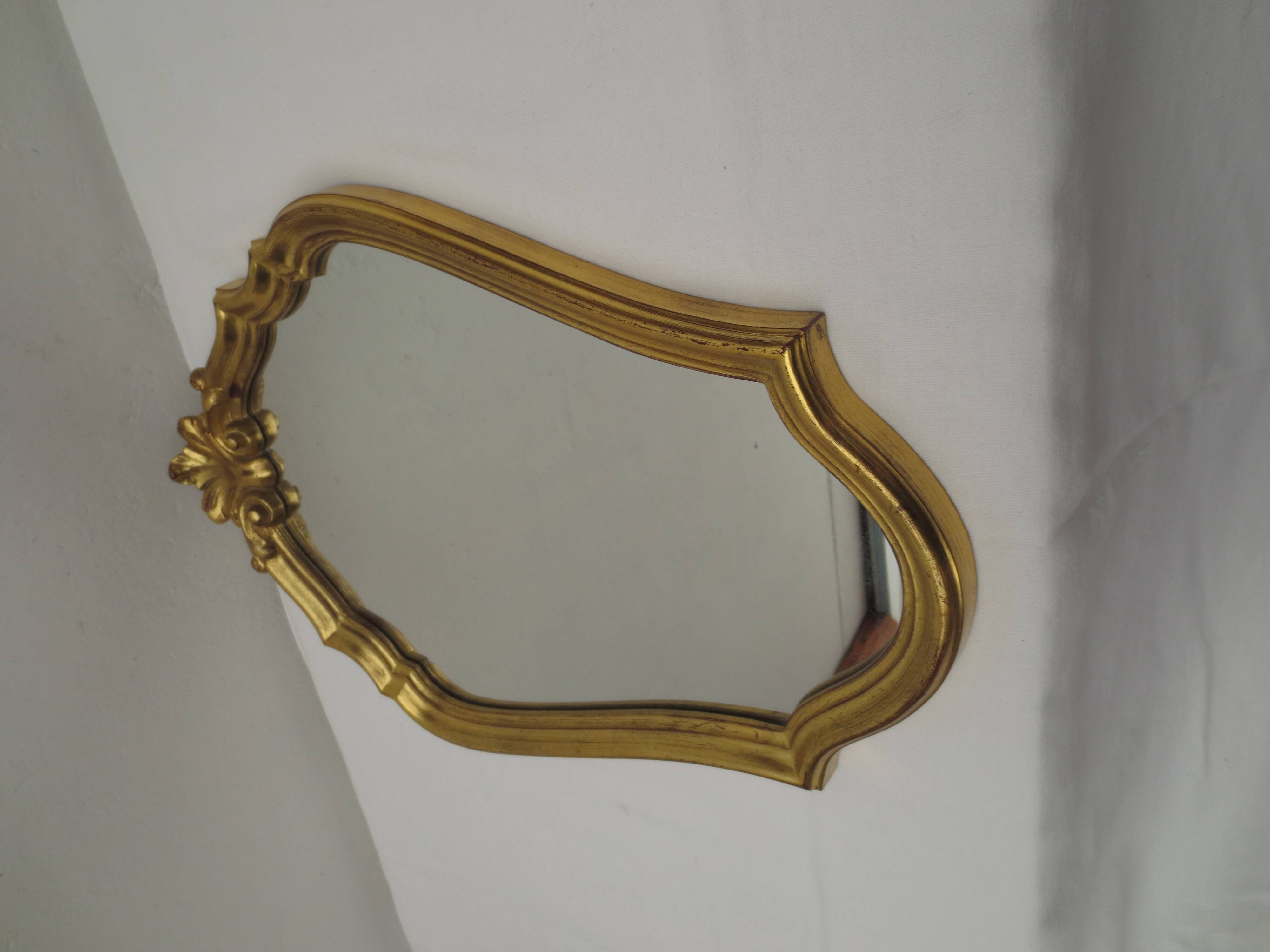 Louis XV style golden tower mirror, medium size
