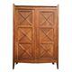 Vintage solid oak cross-braced wardrobe 1940