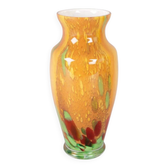 La Rochere vase, mass-tinted glass paste, signed, 21 cm