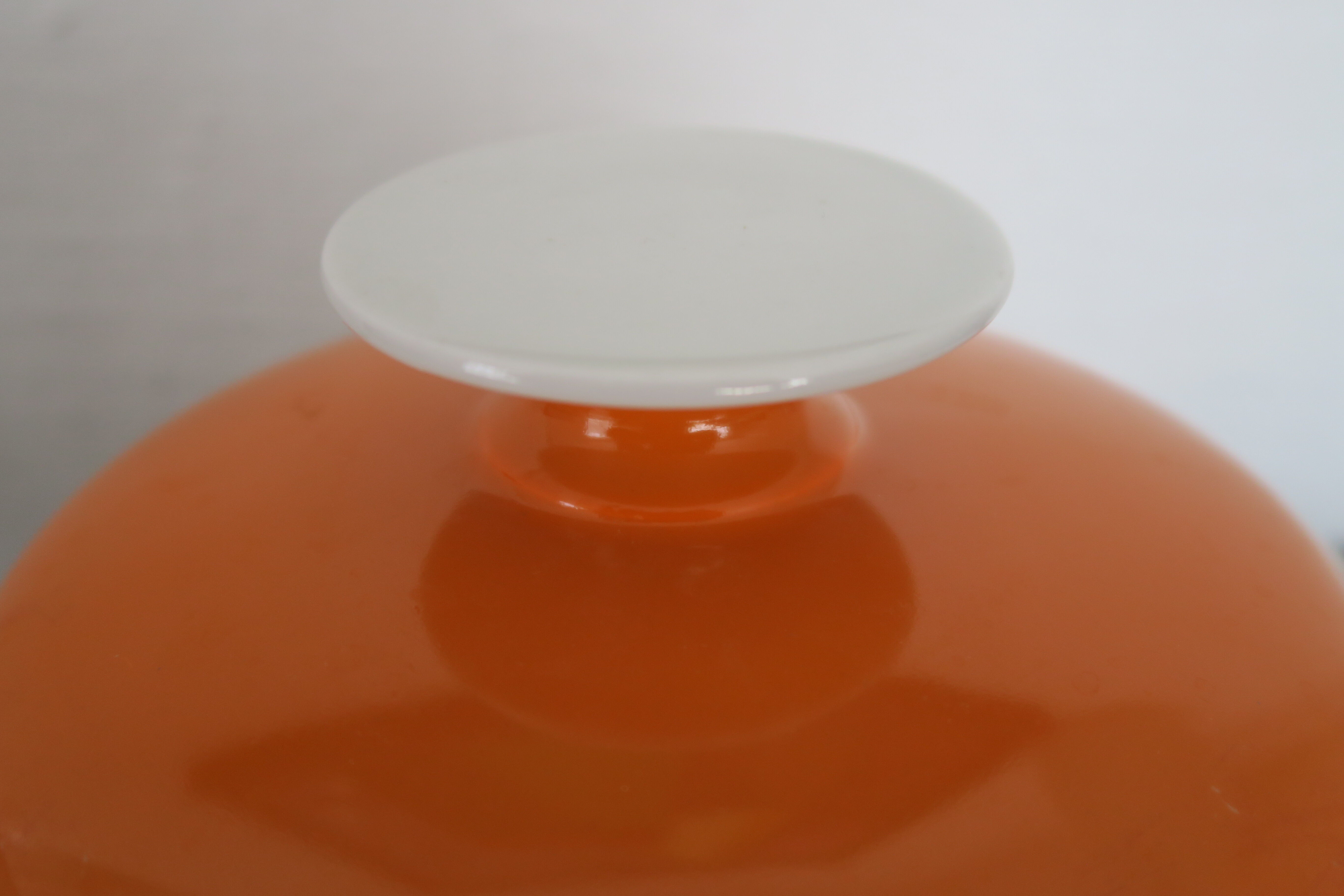 Vegetable flat tureen orange vintage 1970 Wunsiedel Bavaria Germany