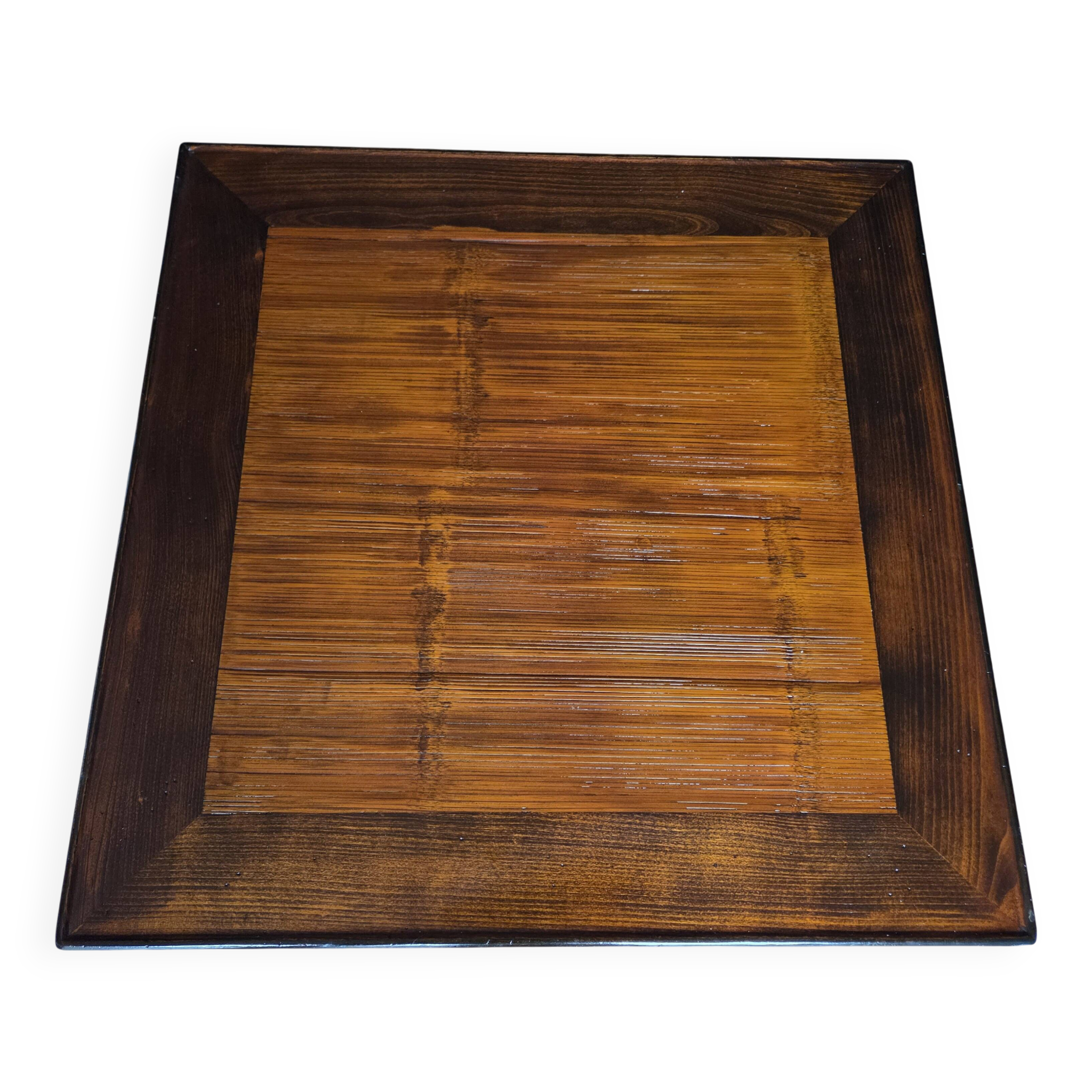 Table basse en bois massif et bambou Roche & Bobois