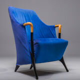 Italian alcantara project Armchairs by Umberto Asnago for Giorgetti/Progetti, 1980s