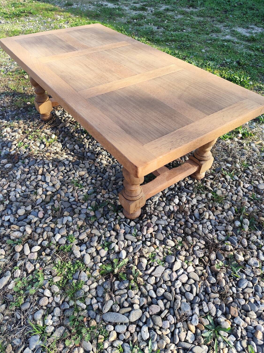 Table basse vintage bois massif