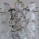 Kinkeldey brass and faceted glass 3-level chandelier, 1960s