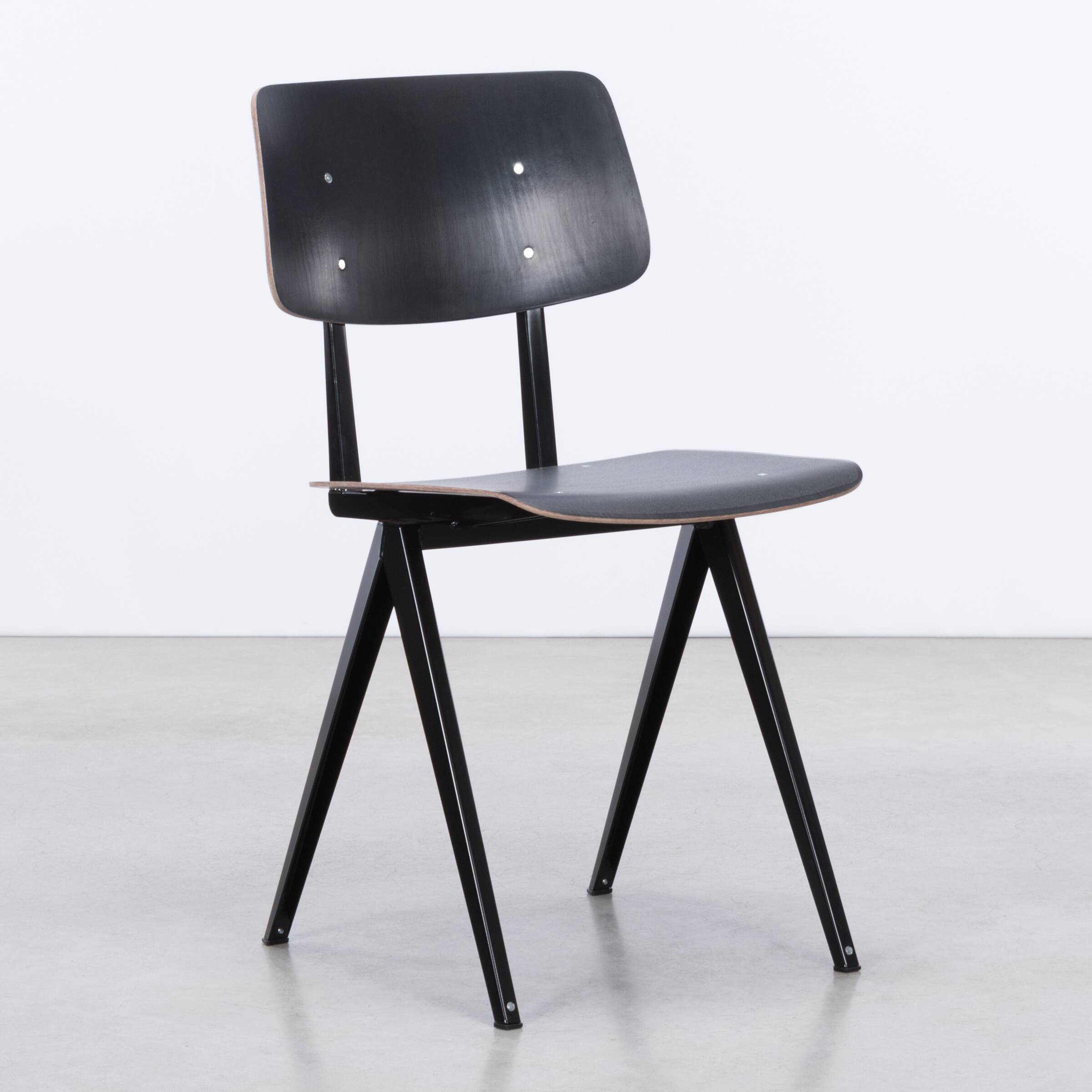 Industrial Galvanitas S16 Dining Chairs in Black, Netherlands