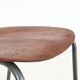 Chaise en teck restaurée de haute qualité / acier tubulaire / design industriel danois / années 1960 / années 1970