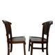 2 chaises coloniales en bois massif, années 1950