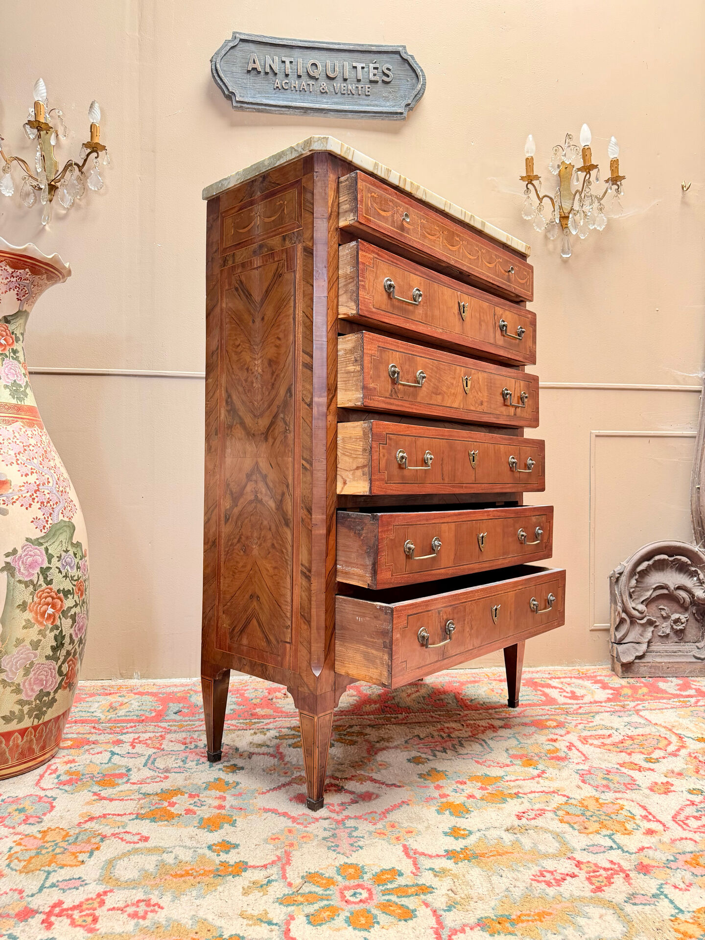 CHIFFONIER IN MAHOGANY IN THE LOUIS XVI STYLE, 19TH CENTURY