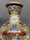 Pair of Chinese bronze vases decorated with cloisonné enamel.