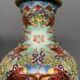 Pair of Chinese bronze vases decorated with cloisonné enamel.