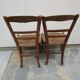 2 antique straw chairs