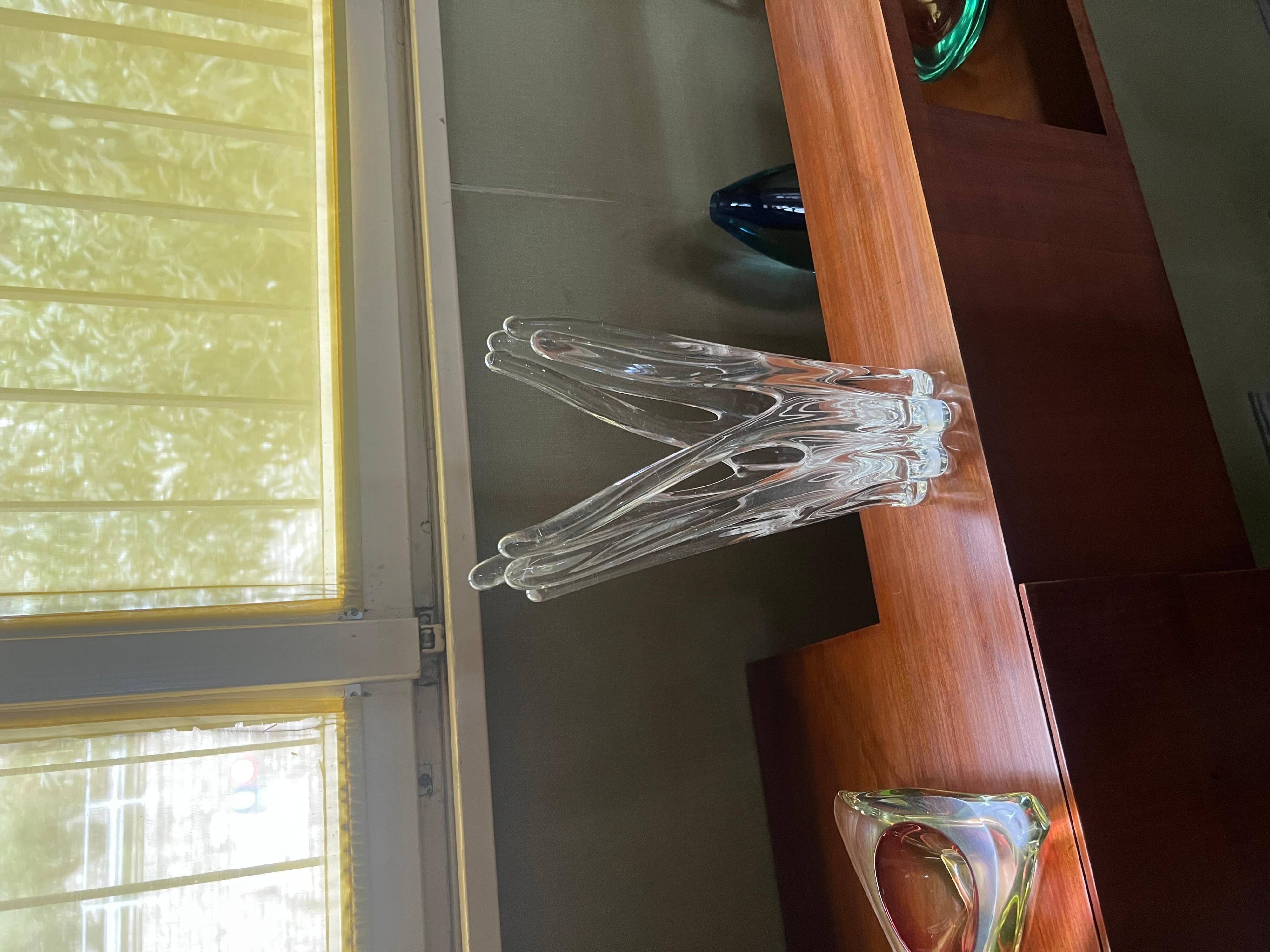 Vase de Murano - Sculpture en verre clair - Soufflé à la main