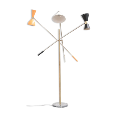 Lampadaire italien 3 bras articulable