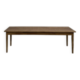 Farmhouse table with spindle legs in solid beech and ash