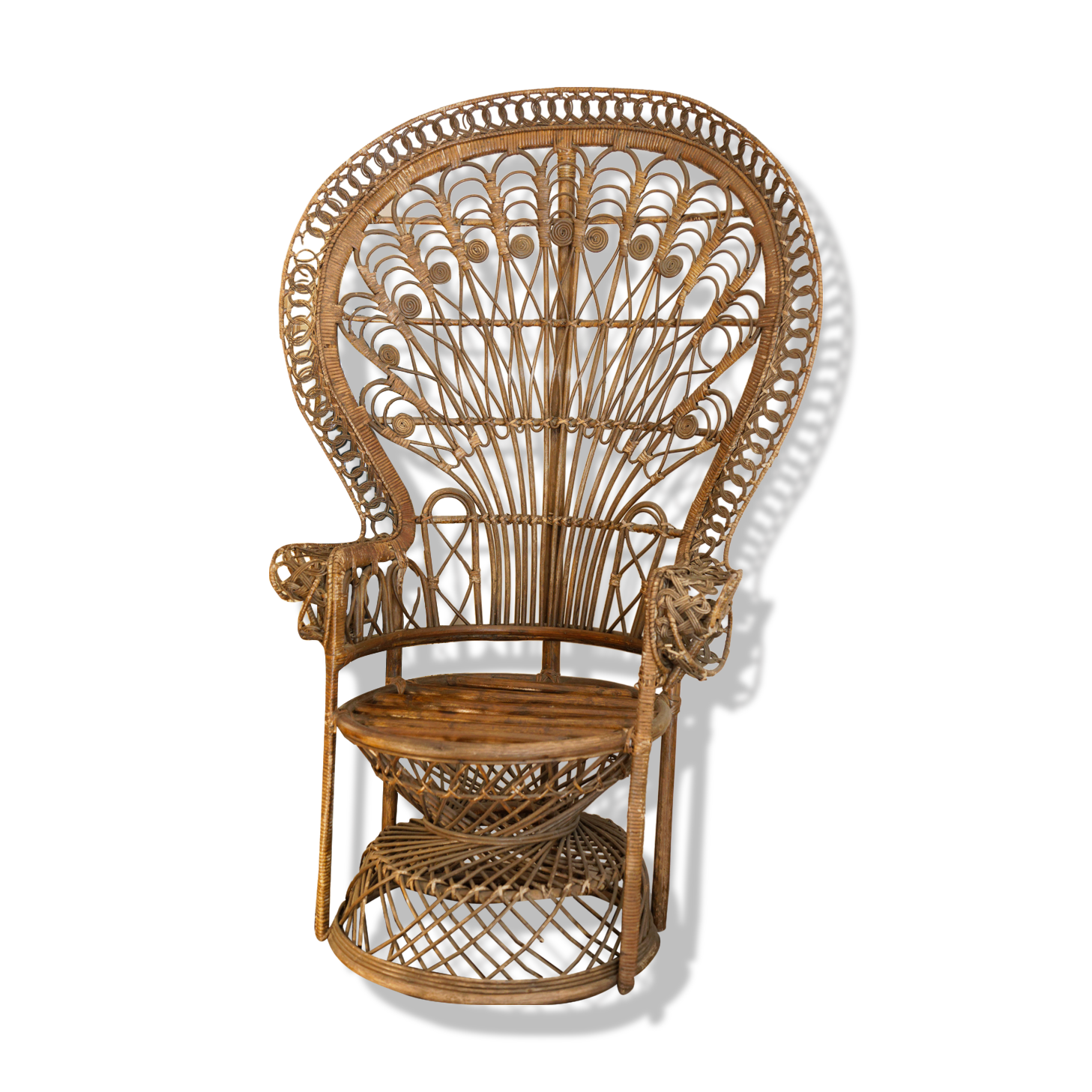 Armchair Emmanuelle Peacock Rattan