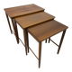 Set of 3 Scandinavian nesting tables in teak – 1960s