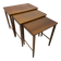 Set of 3 Scandinavian nesting tables in teak – 1960s