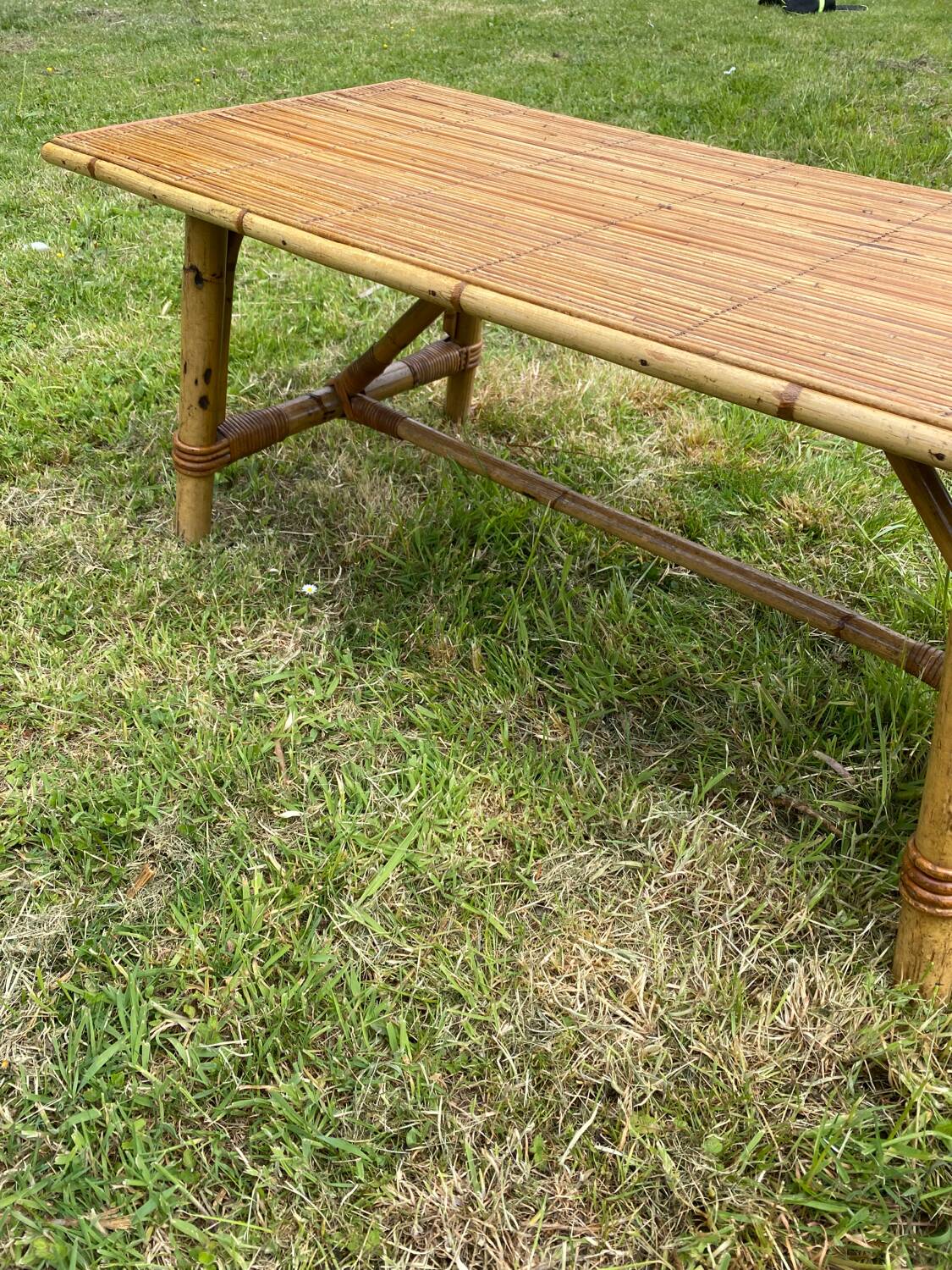 Vintage rattan coffee table