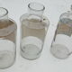 3 apothecary jars, antique blown glass pharmacy