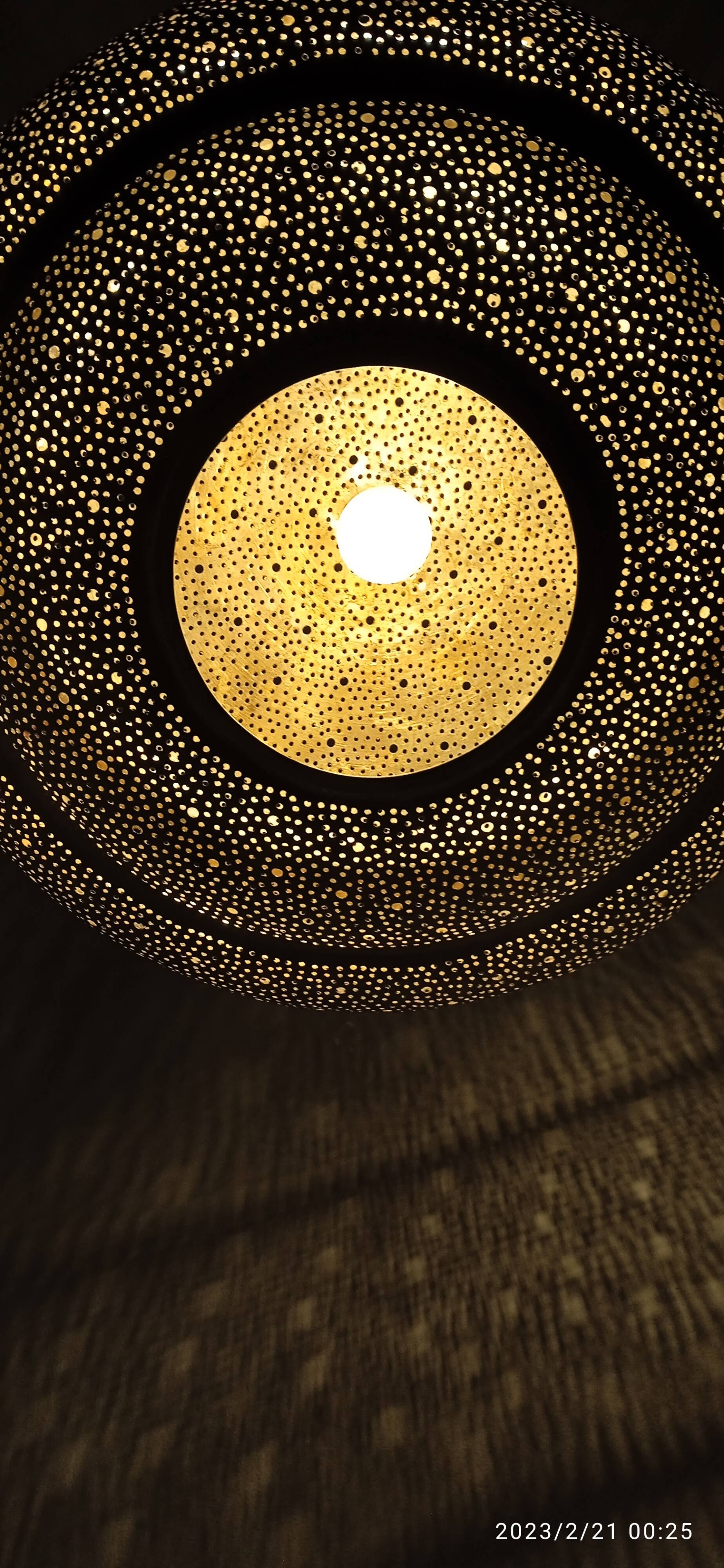 Moroccan brass pendant light