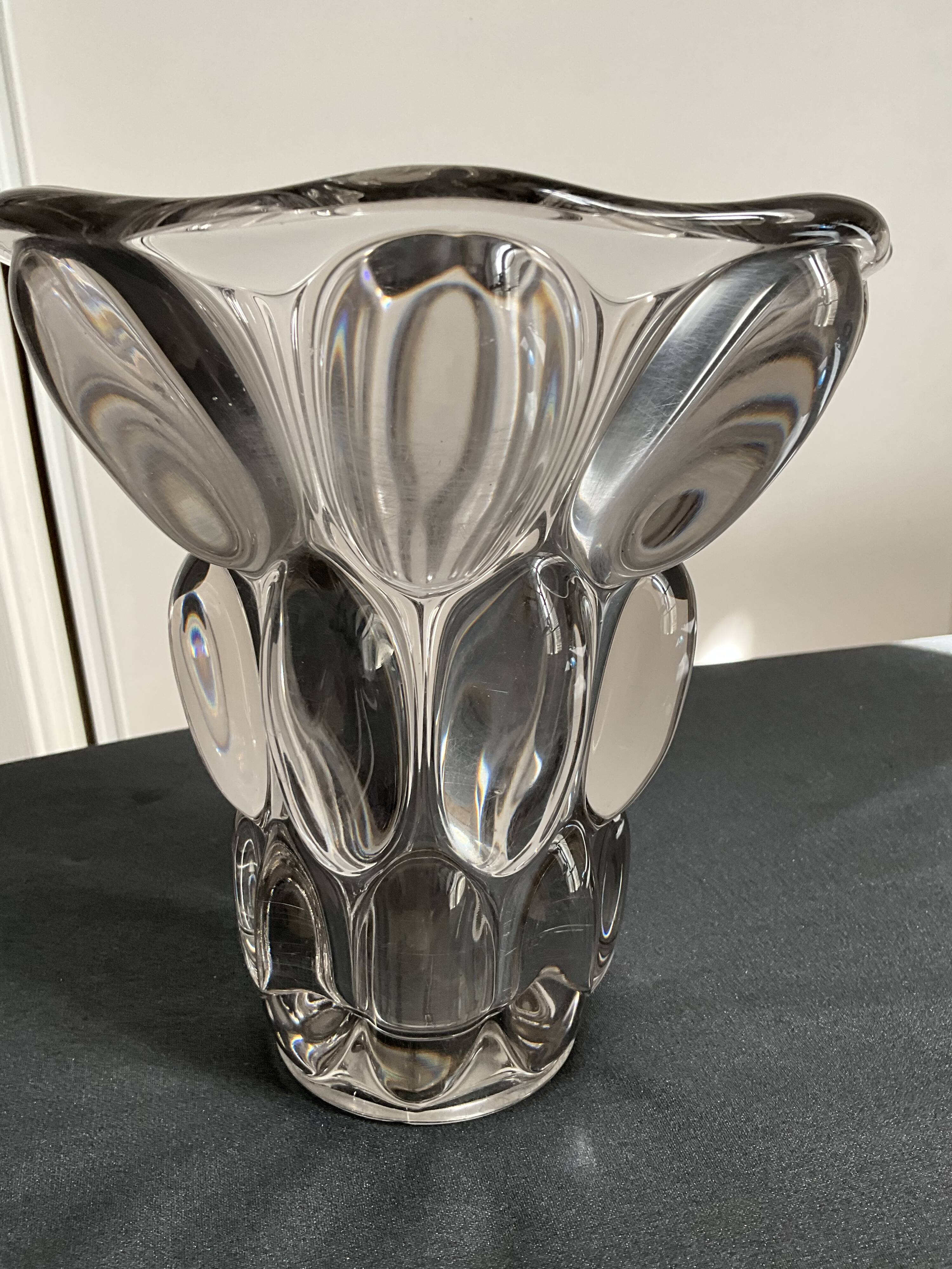 Vase en cristal français