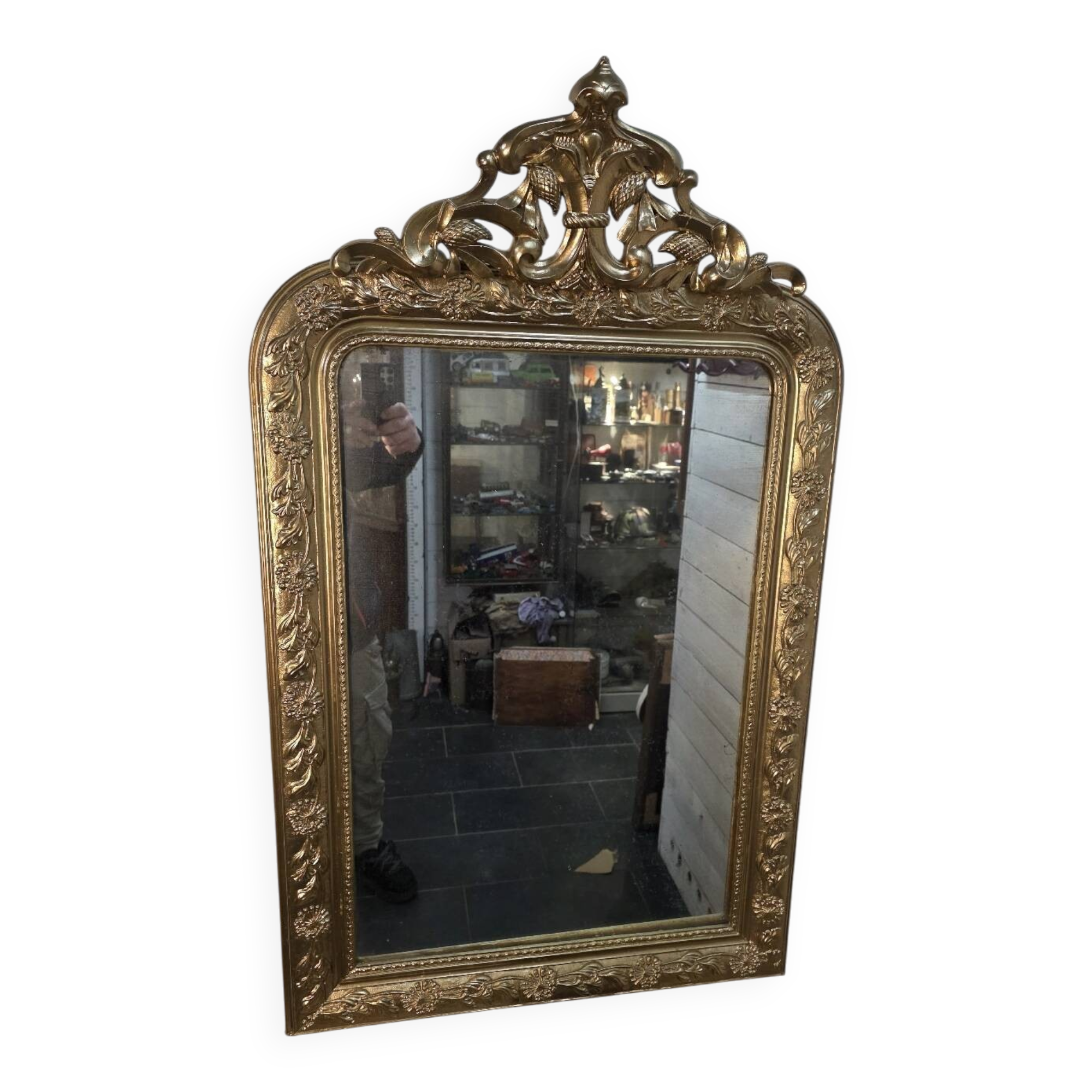 Antique Napoleon III gilded mirror