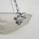 Suspension basin in glass paste Art Deco 1 Fire Sousman Lille with floral motifs