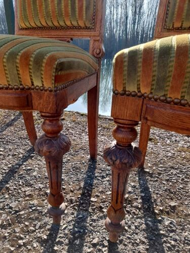 Série de 12 chaises style Henri II Napoléon III