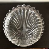 Plat creux en forme de coquillage cristal