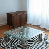 Table basse vintage chrome