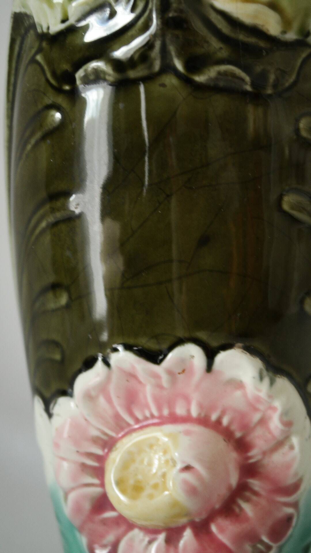 Vase barbotine 1900 GUSTAVE BRUYN