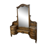 Old psyche dressing table in solid oak