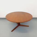 Bernhard Pedersen & Son Vintage Danish Scandinavian Round Coffee Table Teak