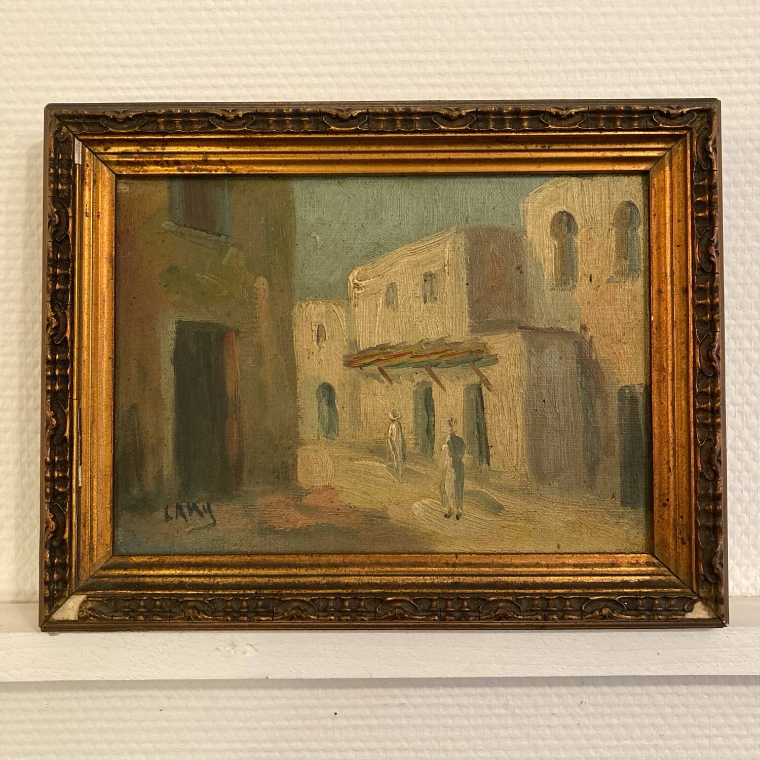 Orientalist oil on canvas 1930 signed Lamy