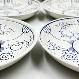 Set of 6 Boch Copenhague saucers