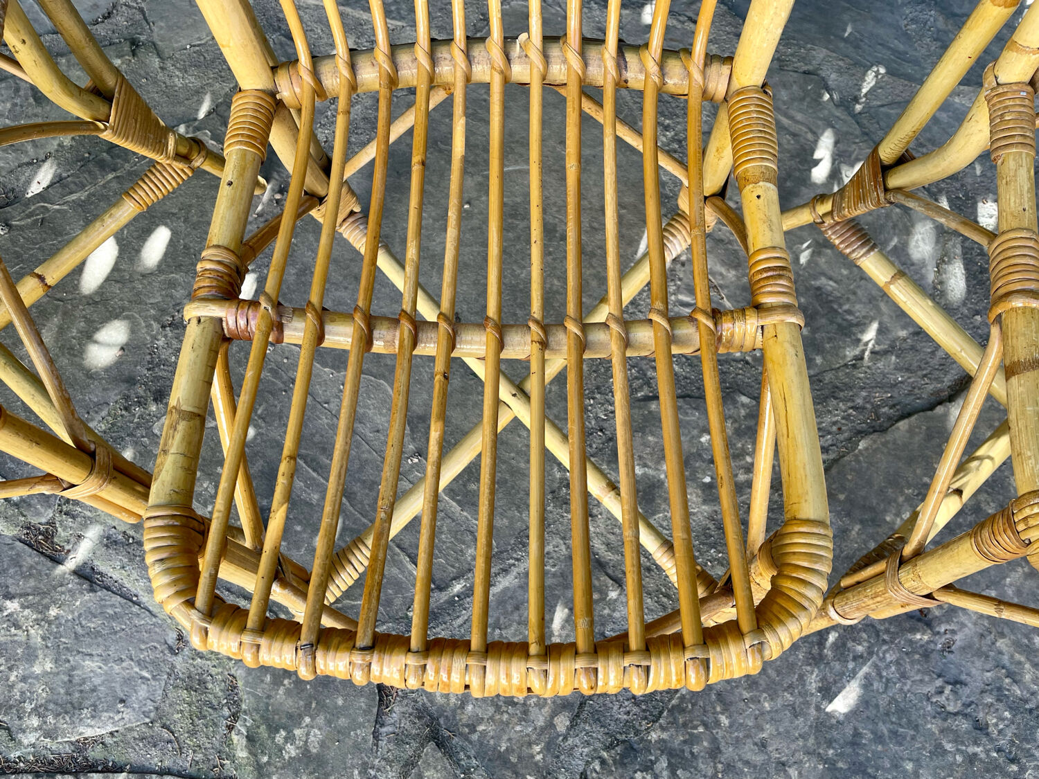 Set of four rattan chairs