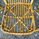 Lot de quatre chaises en rotin