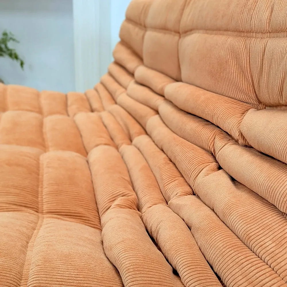 Togo apricot 2-seater and 3-seater sofa set Ligne Roset