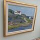 1954 Mid Century Modern Landscape Oil Painting 'Walking the Archipelago', Framed