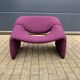 2x Artifort Groovy F598 by Pierre Paulin, Violet, original