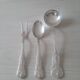 Silver metal service cutlery