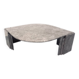 Vintage grey marble coffee table from the 1970s.