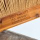 Brutalist chair by Tage Poulsen, pine, woven paper cord seat.