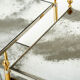 Pair of tables ends sofa brass chrome mirror