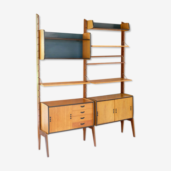 Wall Unit by John Texmon and Einar Blindheim, System Ergo, 2 Modules, Norway 1960's