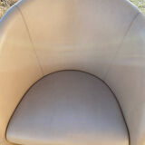 Paire de fauteuils cuir design