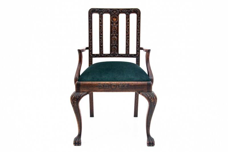Chippendale style armchair, circa 1900. After renovation.