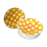 Assiettes creuses sarreguemines carreaux jaunes